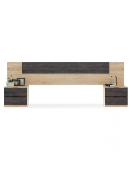 Conjunto Dormitorio Noon – Cabecero 150 cm con 2 Mesitas