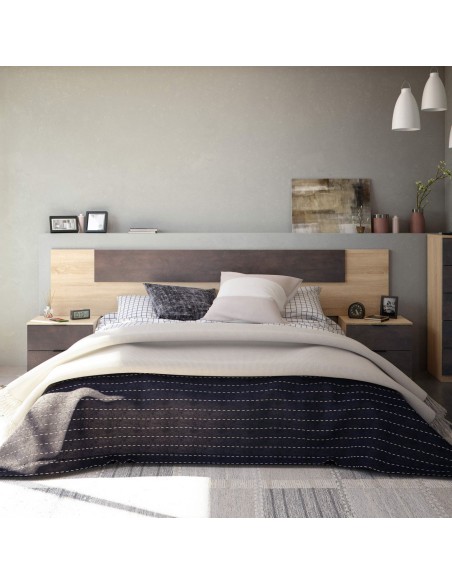 Conjunto Dormitorio Noon – Cabecero 150 cm con 2 Mesitas