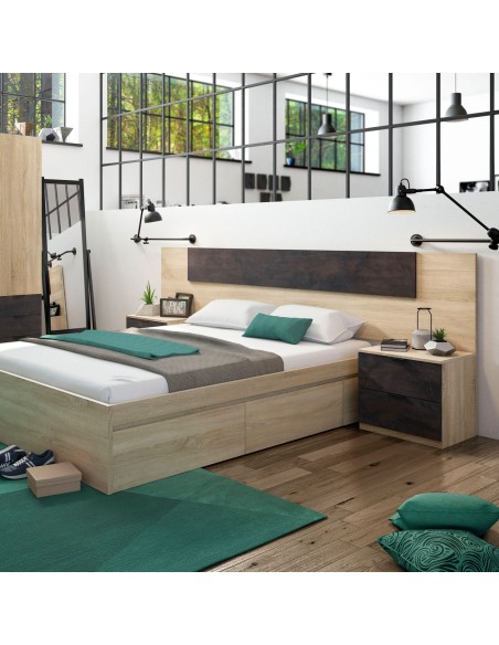 Conjunto Dormitorio Noon – Cabecero 150 cm con 2 Mesitas