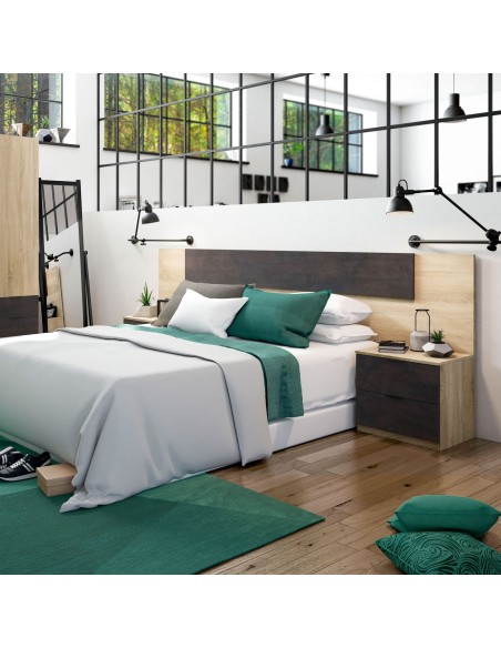 Conjunto Dormitorio Noon – Cabecero 150 cm con 2 Mesitas