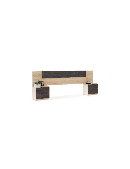 Conjunto Dormitorio Noon – Cabecero 150 cm con 2 Mesitas