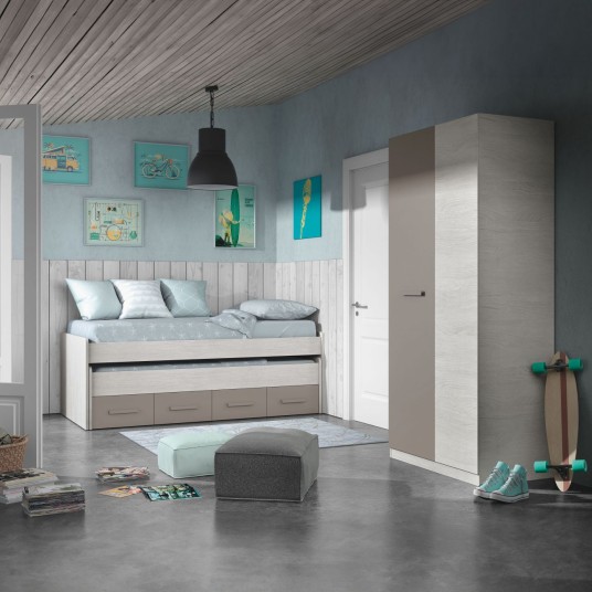 Cama nido doble con cajones Ares Plus...