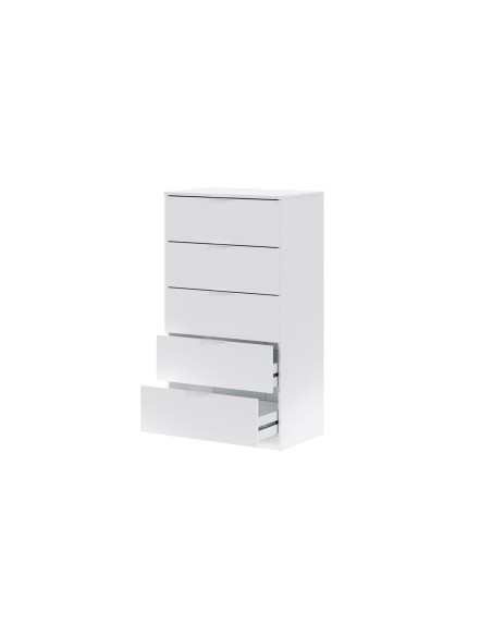 Cómoda Haya 5 Cajones Blanca Estilo Nórdico