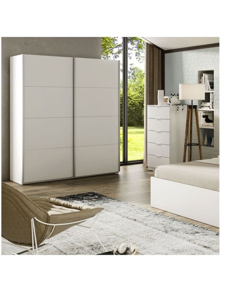 Armario corredero Arya blanco artik 2 puertas 150x60x200 cm