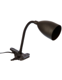 Flexo Sily con pinza negro sobre escritorio