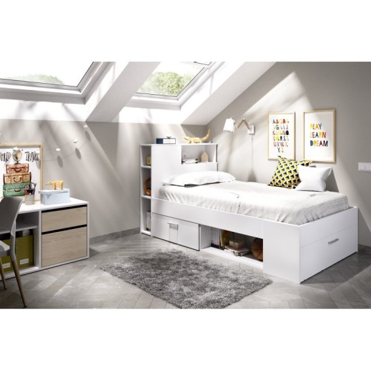 Cama Compacta Lanka Blanca 90x190 cm