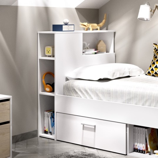 Cama Compacta Lanka Blanca 90x190 cm