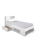Cama compacta Lanka blanca 90x190