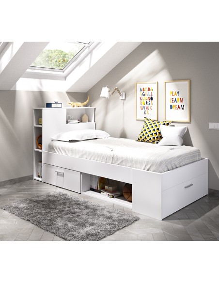 Cama Compacta Lanka Blanca 90x190 cm