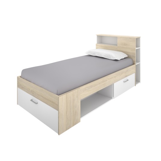 Cama Compacta Lanka Roble Natural y...