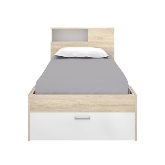 Cama Compacta Lanka Roble Natural y...