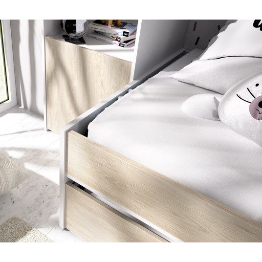 Cama Nido Kwai Blanca/Natural con...