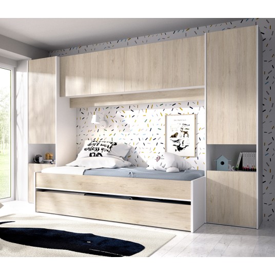 Cama Nido Kwai Blanca/Natural con...