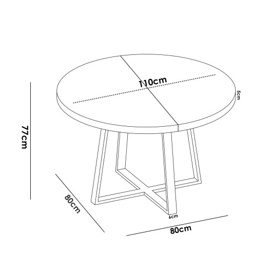 Mesa extensible de comedor Duna...
