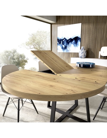 Mesa extensible de comedor Duna acabado Nordic 110–158 cm