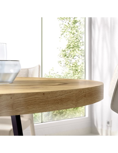 Mesa extensible de comedor Duna acabado Nordic 110–158 cm