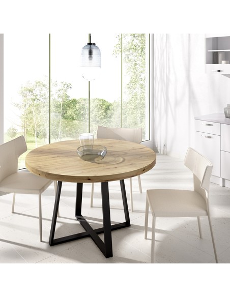 Mesa extensible de comedor Duna acabado Nordic 110–158 cm