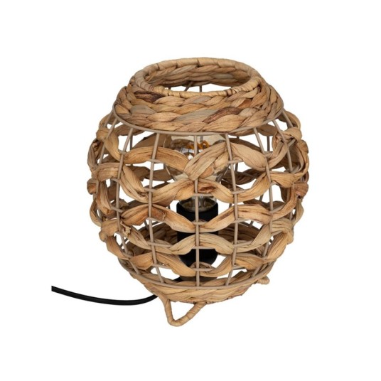 Lámpara de sobremesa Sand con pantalla de jacinto de agua Atmosphera