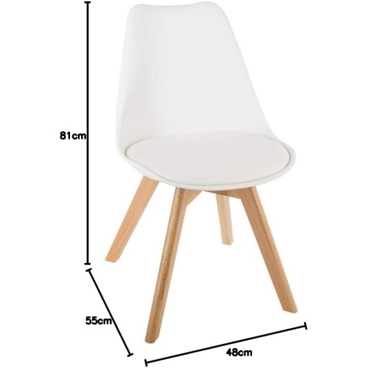 Silla de comedor Baya Blanco