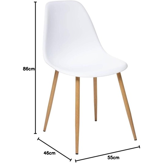 Silla Tacho con patas metálicas...