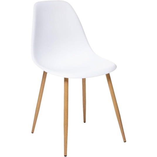 Silla Tacho estilo escandinavo con patas efecto madera
