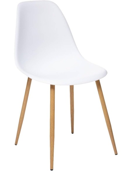 Silla Tacho estilo escandinavo con patas efecto madera