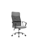 Silla de oficina Meeting ergonómica negra con respaldo alto de malla