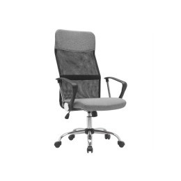 Silla de oficina Meeting ergonómica negra con respaldo alto de malla