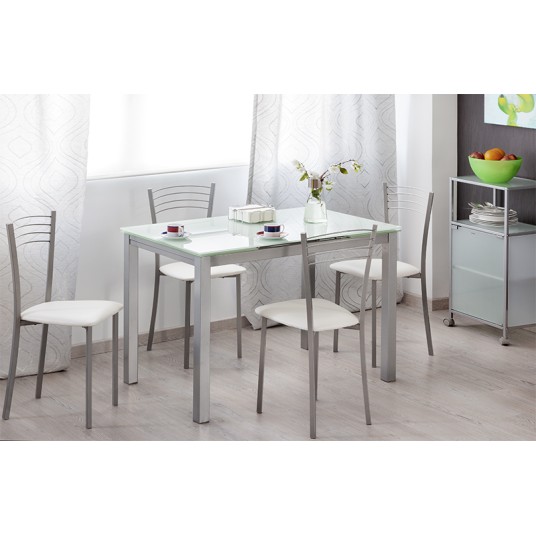 Mesa de Comedor de cristal Extensible...