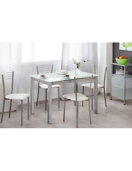 Mesa de Comedor de cristal Extensible Cameron