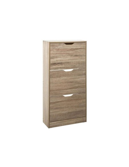 Zapatero Aliaj de 3 puertas abatibles – capacidad para 18 pares – color natural – Bricomarian