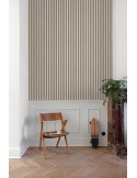 PAPEL PINTADO RAYAS MADERA MARRON
