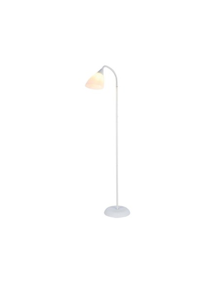 Lámpara de pie Langadu blanco con cuello orientable