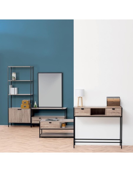 Mueble de TV Aliaj con 2 cajones y estant