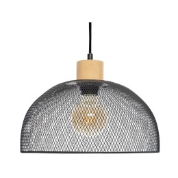 Lámpara colgante Sam de metal y madera