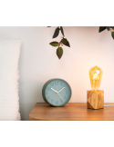Lámpara de mesa de madera de pino