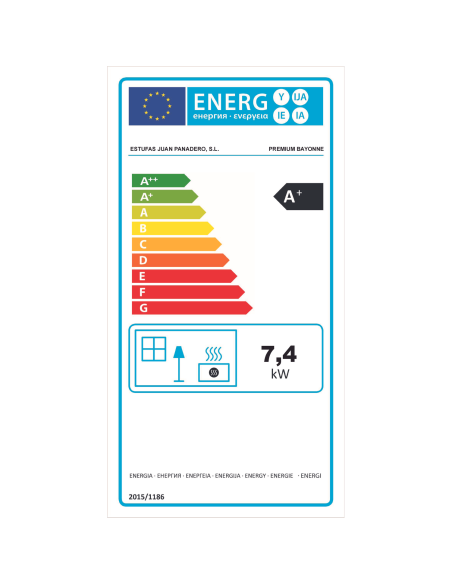 Estufa de leña Eco 7,4kW Bayonne