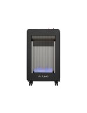 Estufa de gas plegable Flumo con ruedas y sistemas de seguridad, potencia 1,6–4,2 kW