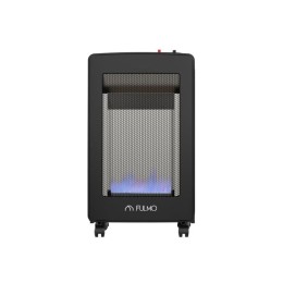 Estufa de gas plegable Flumo con ruedas y sistemas de seguridad, potencia 1,6–4,2 kW