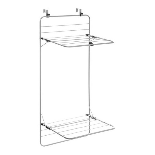 Tendedero de puerta compacto plegable 10 m de superficie para ropa y toallas 51x42,5x121 cm