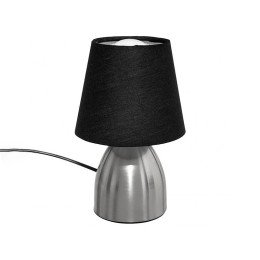 Lámpara táctil Sorba de sobremesa con pantalla de tela y base de metal, elegante y moderna para salón o dormitorio