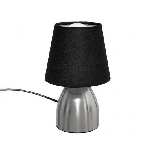 Lámpara táctil Sorba de sobremesa con pantalla de tela y base de metal, elegante y moderna para salón o dormitorio