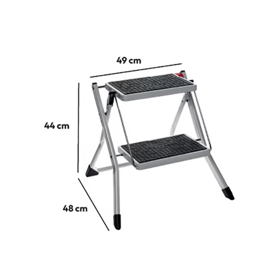 Escalera de metal de 2 peldaños