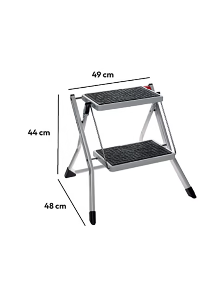 Escalera de metal de 2 peldaños