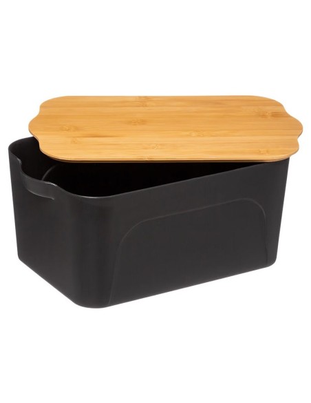 Caja de Almacenamiento 6,5 L con Tapa de Bambú