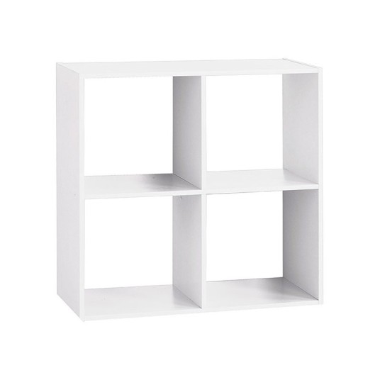 Estantería blanca Mix n’Modul 4 compartimentos adaptable horizontal y vertical – Bricomarian