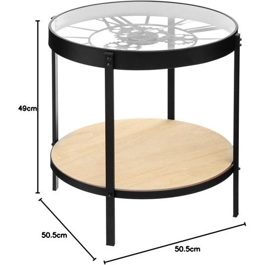 Mesa de centro con reloj