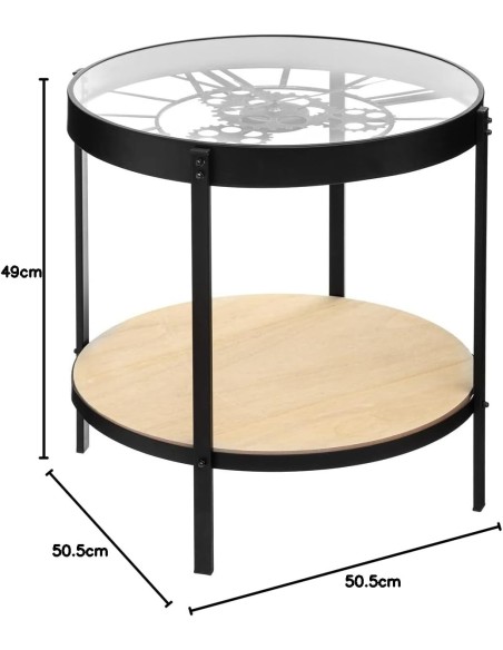 Mesa de centro con reloj
