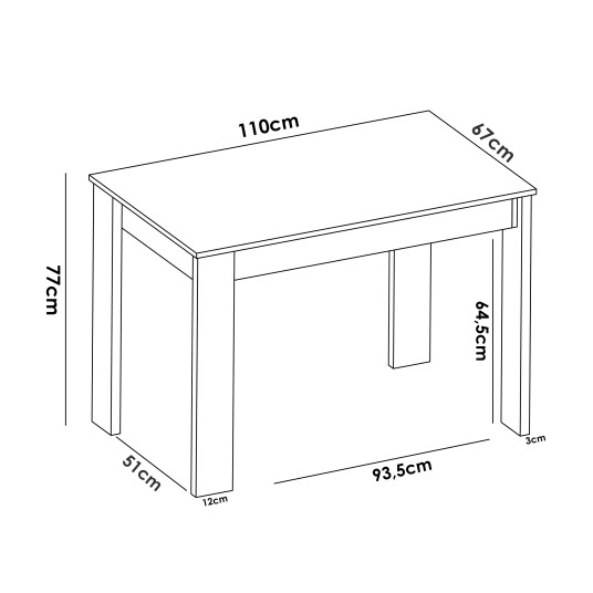 MESA AUXILIAR ASPEN BLANCO
