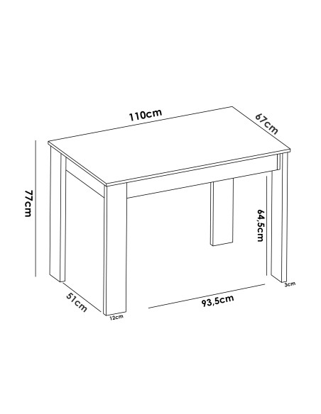 MESA AUXILIAR ASPEN BLANCO